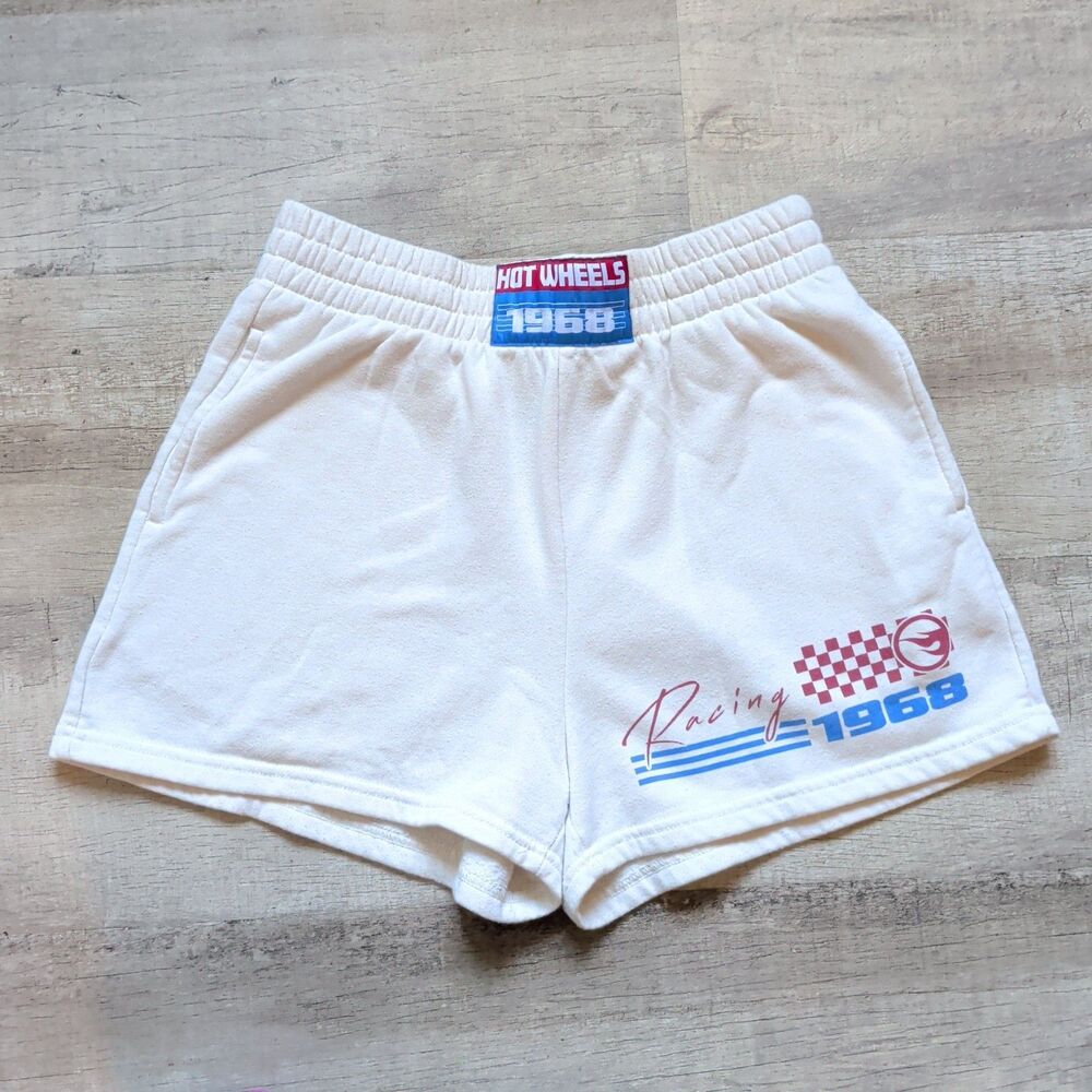HOT WHEELS RACING 1968 Sweatshorts Women’s Size L White Shorts